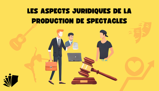 Illustration d'un artiste qui gère les aspect juridiques de la production de spectacles