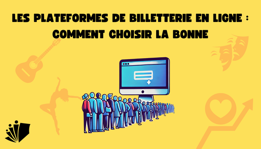 Illustration d'un service de billetterie en ligne qui permet à un artiste du spectacle vivant de faire carton plein