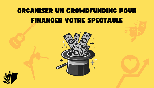 Illustration d'un artiste du spectacle vivant qui obtient un financement participatif pour son spectacle