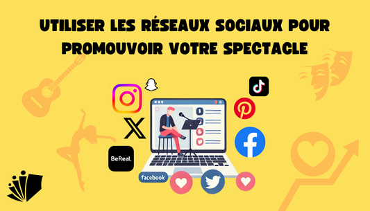 Illustration d'un artiste du spectacle vivant qui utilise les réseaux sociaux pour promouvoir son spectacle